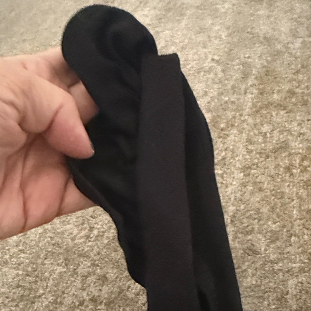 Black Ruffle Strap Dress - Picture 2 of 3